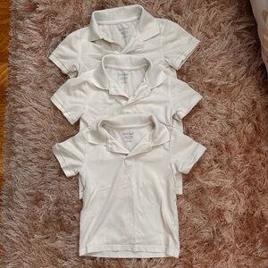 Cat & Jack Boys size XS 4/5 Uniform polo shirts 3 pack white. Gently used.